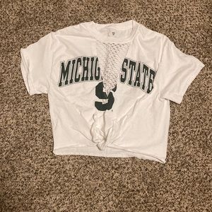 Michigan State Cropped T-shirt Tailgate